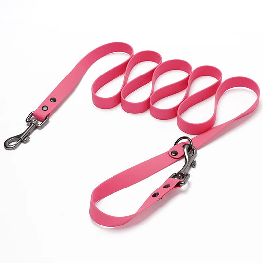 Waterproof Dog Leash Training Lead Outdoor Long Solid Pet PVC Traction Rope Fashion for Pooch Small Dogs