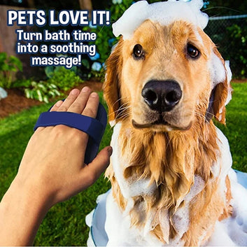 Pet Dog Cat Bath Brush Comb Rubber Glove Hair Fur Grooming Massaging Massage Kitchen Cleaning Gloves pets Silicone Washing Glove