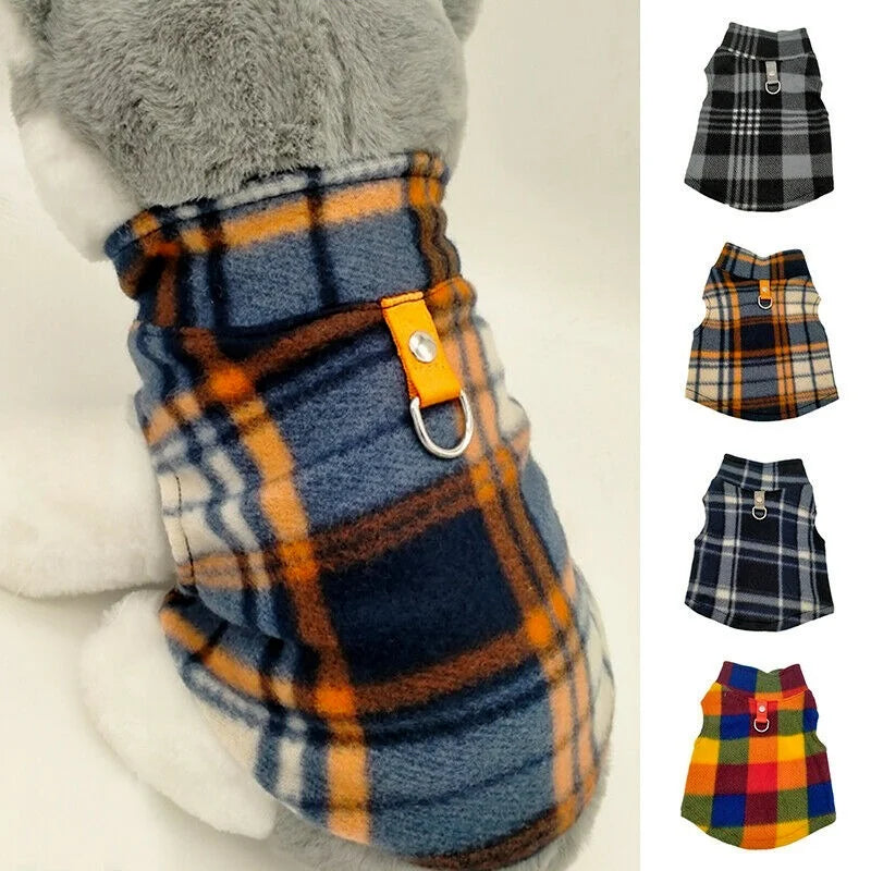 Pet Dog Cat Warm Fleece Vest Clothes Coat Puppy T Shirt Sweater Winter Apparel