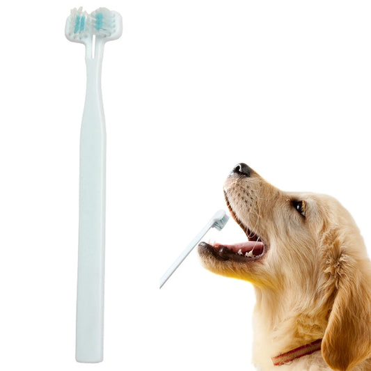 Dog Dental Toothbrush 2-Sided Plastic Pet Toothbrush Cat Teeth Brush For Puppy Teeth Care Dog Cat Cleaning Toothbrushes For Dogs