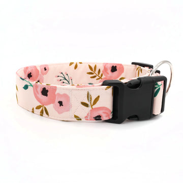 Floral Personalized Martingale Collar For Pet Dog with Engraved Option