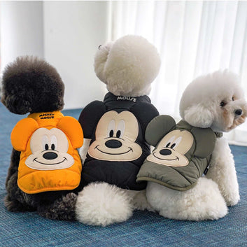 Disney Mickey Mouse 3d Pattern Dog Clothes Fashion Outdoor Pet Jacket Cartoon Dog Cat T-shirt Small  Medium Dog French Bulldog